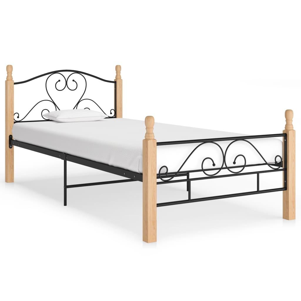 Sengeramme 100x200 cm metal sort