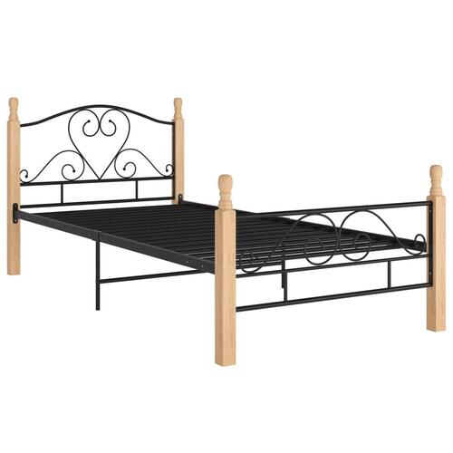 Sengeramme 100x200 cm metal sort