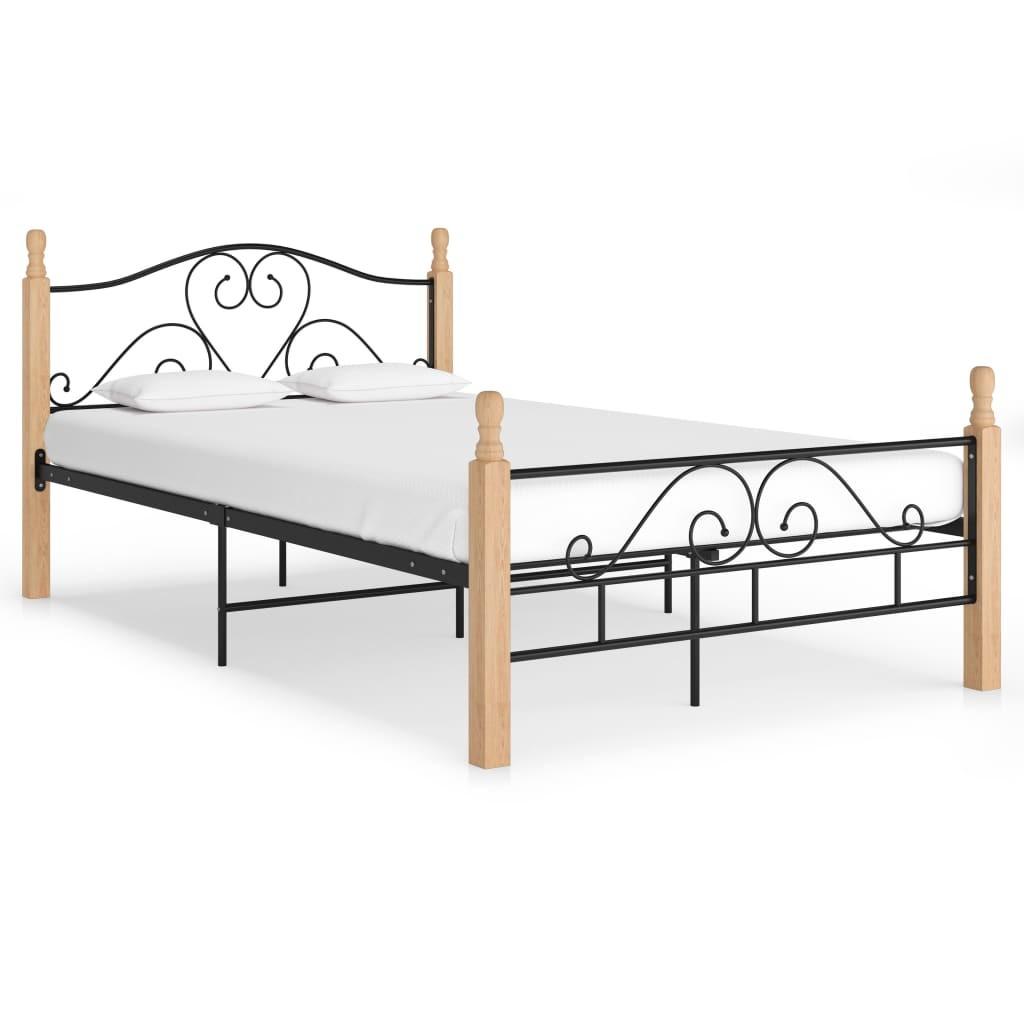 Sengeramme 120x200 cm metal sort