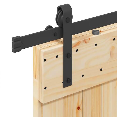 Skydedør med monteringssæt 70x210 cm massivt fyrretræ