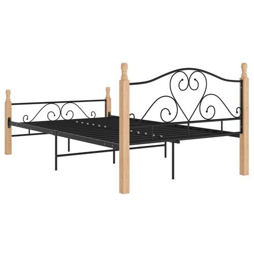 Sengeramme 120x200 cm metal sort