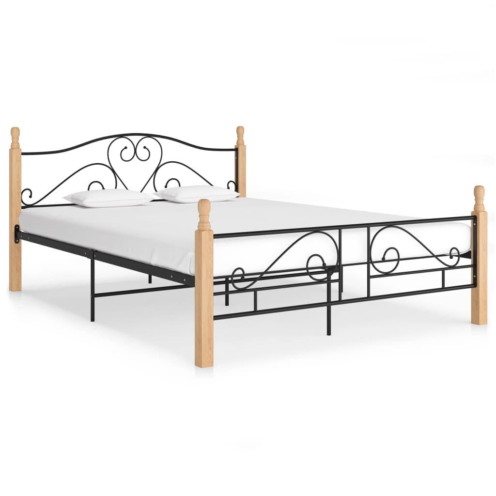 Sengeramme 160x200 cm metal sort