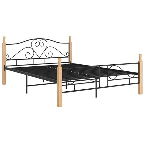 Sengeramme 160x200 cm metal sort