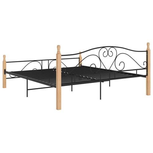 Sengeramme 180x200 cm metal sort
