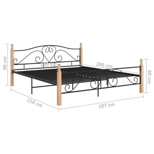Sengeramme 180x200 cm metal sort