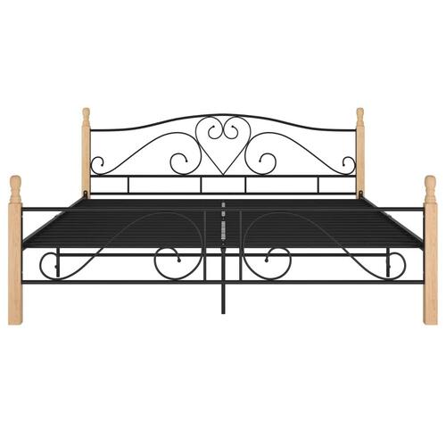 Sengeramme 200x200 cm metal sort