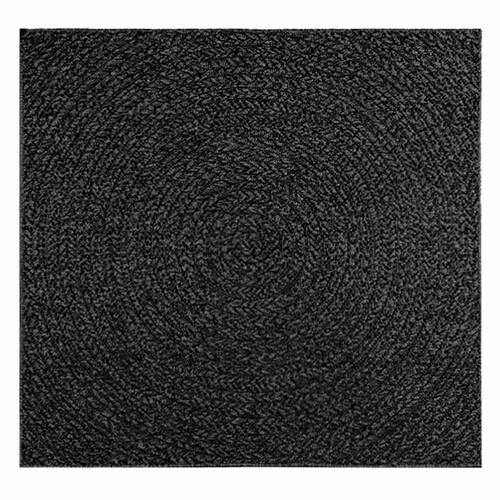 Gulvtæppe ZIZUR 120x120cm jute-look indendørs udendørs