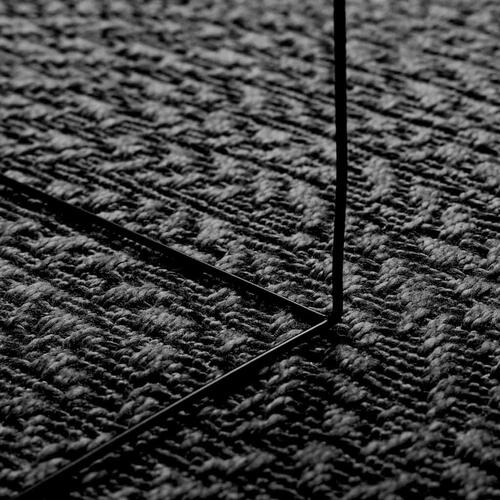 Gulvtæppe ZIZUR 120x120cm jute-look indendørs udendørs