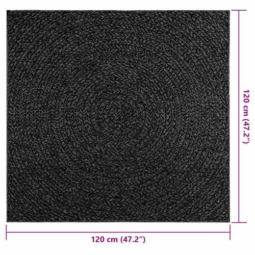 Gulvtæppe ZIZUR 120x120cm jute-look indendørs udendørs