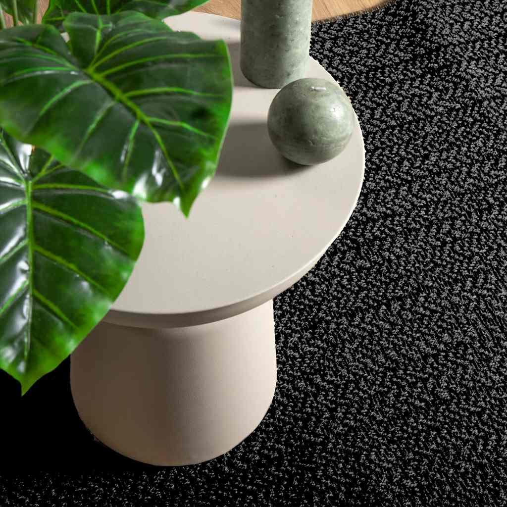 Gulvtæppe ZIZUR 120x120cm jute-look indendørs udendørs
