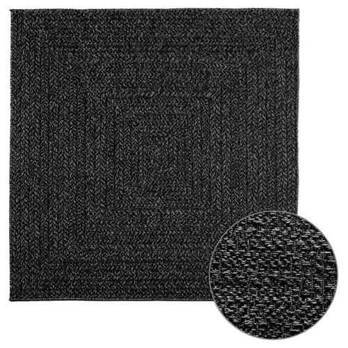 Gulvtæppe ZIZUR 120x120cm jute-look indendørs udendørs