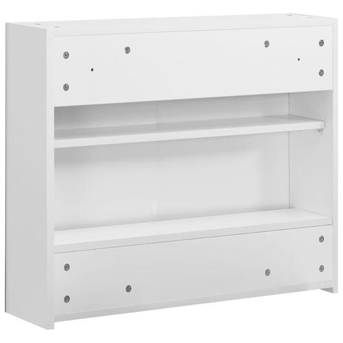 Badeværelsesskab med spejl + LED 80x15x60 cm MDF hvid
