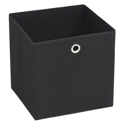 Opbevaringskasser 10 stk. 28x28x28 cm uvævet stof sort
