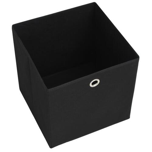 Opbevaringskasser 10 stk. 28x28x28 cm uvævet stof sort