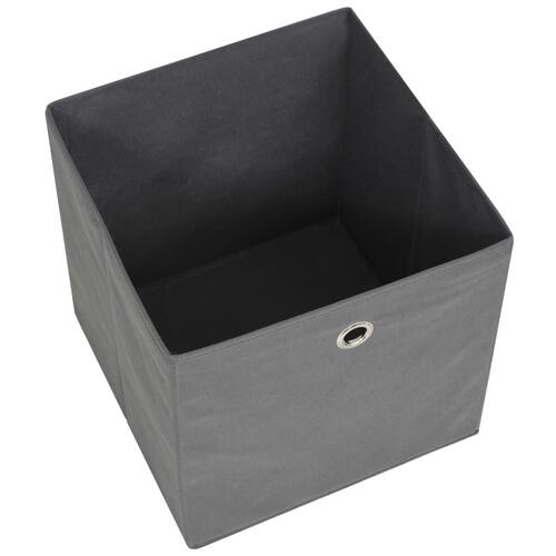 Opbevaringskasser 10 stk. ikke-vævet stof 28x28x28 cm grå