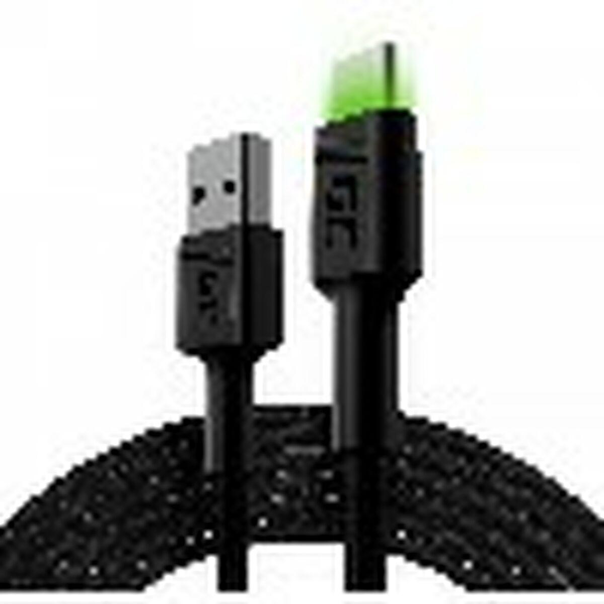 USB-kabel Green Cell KABGC13 Sort Grøn 2 m