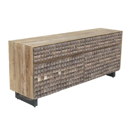 Skænk Home ESPRIT Teak Kokosnød Fiber 200 X 45 X 80 cm