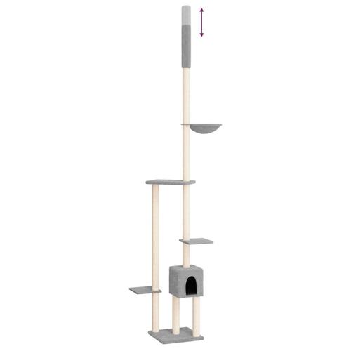 Kradsetræ fra gulv til loft 258,5-284,5 cm lysegrå