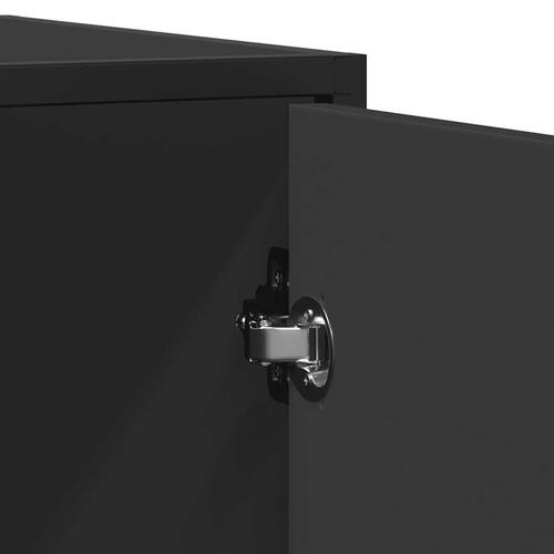 Skænk 92x35x76 cm konstrueret træ sort