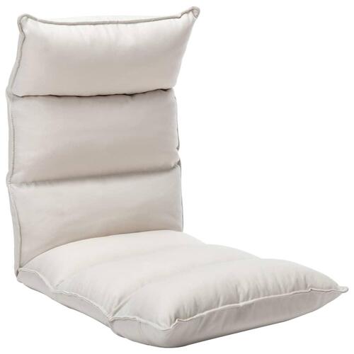 Foldbar gulvstol stof cremefarvet