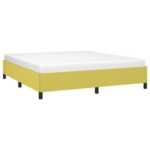 Sengeramme uden madras Grøn 160x200 cm Stof