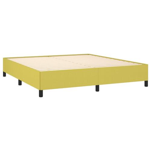 Sengeramme uden madras Grøn 160x200 cm Stof