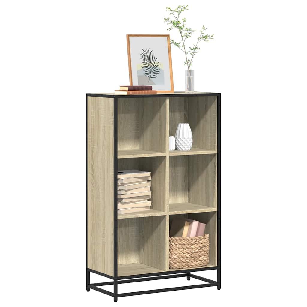 Bogskab 65,5x33x107,5 cm konstrueret træ sonoma-eg