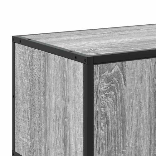 Tv-bord 160x35x41 cm konstrueret træ og metal grå sonoma-eg