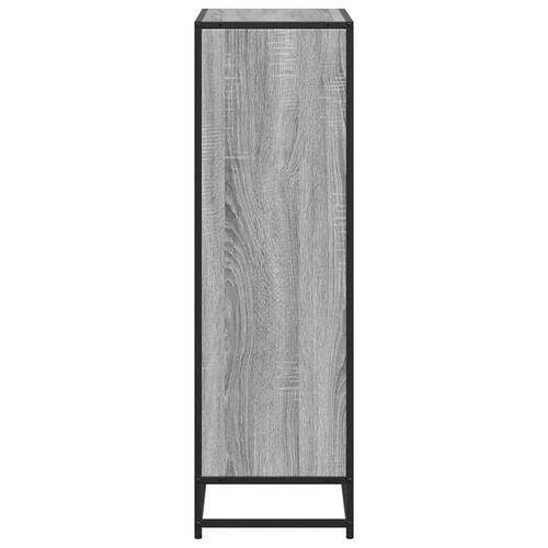 Bogreol 65,5x33x107,5 cm konstrueret træ grå sonoma-eg