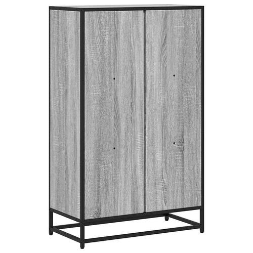 Bogreol 65,5x33x107,5 cm konstrueret træ grå sonoma-eg