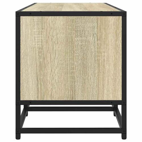 Tv-bord 160x35x41 cm konstrueret træ og metal sonoma-eg