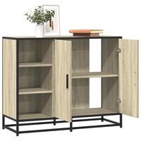 Skab 92x35x76 cm konstrueret træ røget egetræsfarve