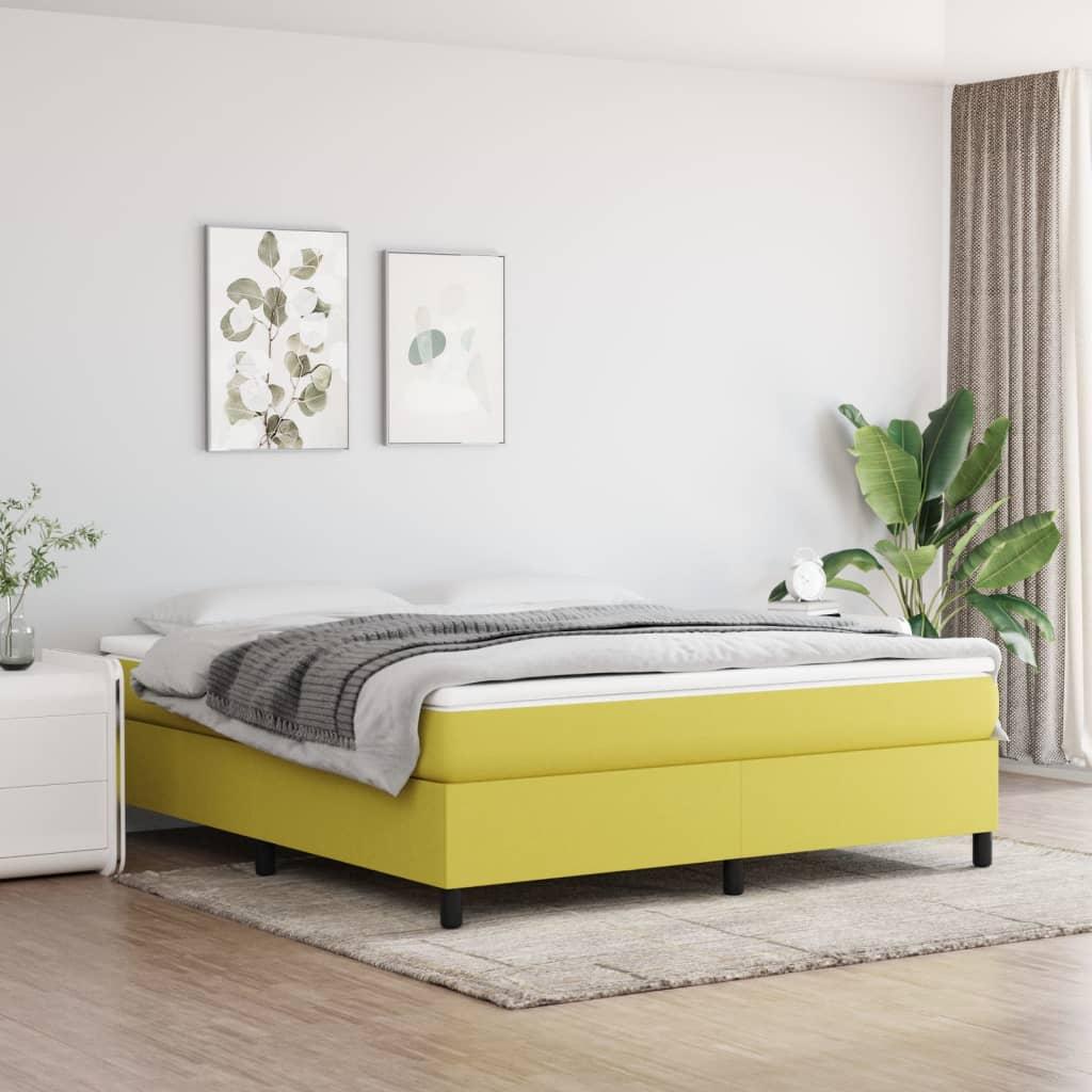 Boxspring sengeramme grøn 160 x 200 cm - stof