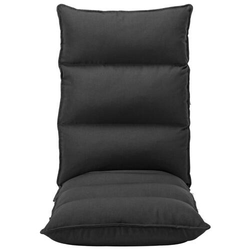 Foldbar gulvstol stof sort