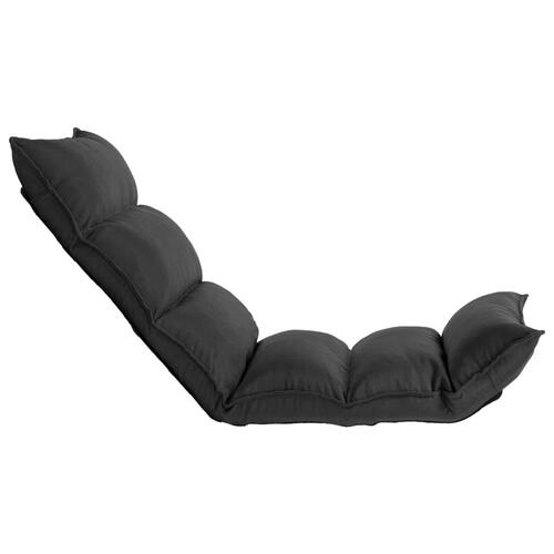 Foldbar gulvstol stof sort