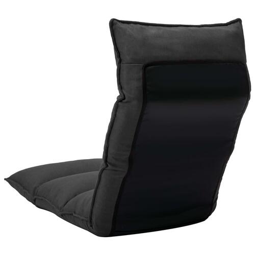 Foldbar gulvstol stof sort