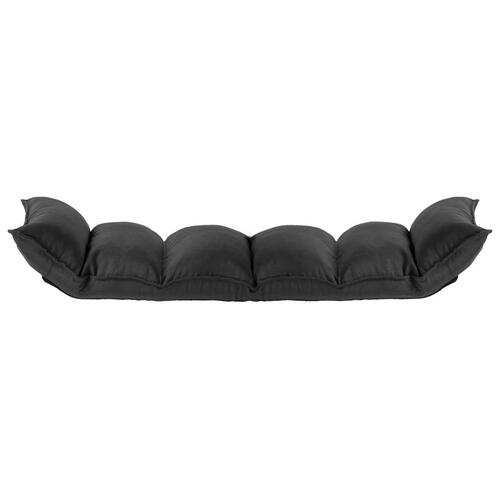 Foldbar gulvstol stof sort