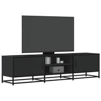 Tv-bord 160x35x41 cm konstrueret træ og metal sort