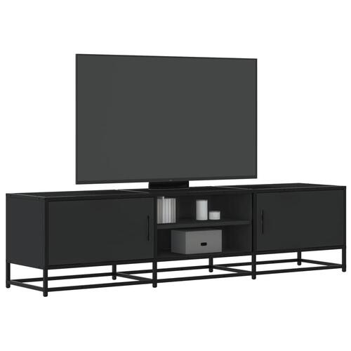 Tv-bord 160x35x41 cm konstrueret træ og metal sort