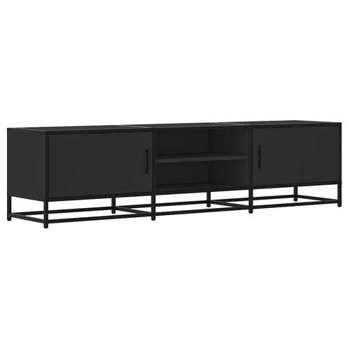 Tv-bord 160x35x41 cm konstrueret træ og metal sort