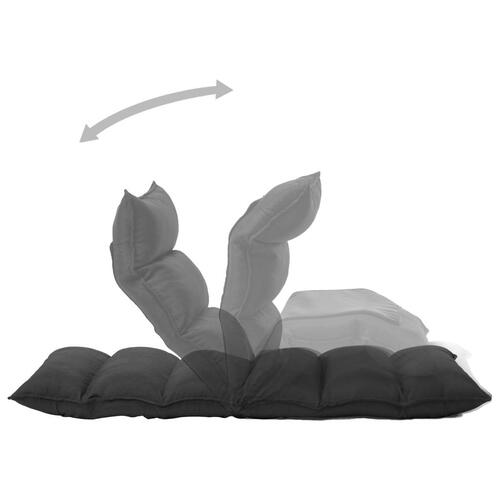 Foldbar gulvstol stof sort