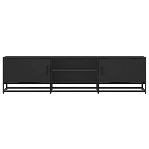 Tv-bord 160x35x41 cm konstrueret træ og metal sort