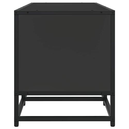 Tv-bord 160x35x41 cm konstrueret træ og metal sort