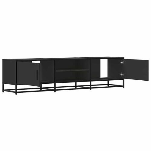 Tv-bord 160x35x41 cm konstrueret træ og metal sort