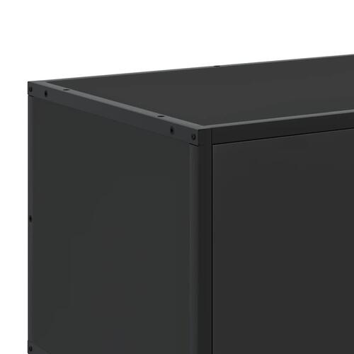 Tv-bord 160x35x41 cm konstrueret træ og metal sort