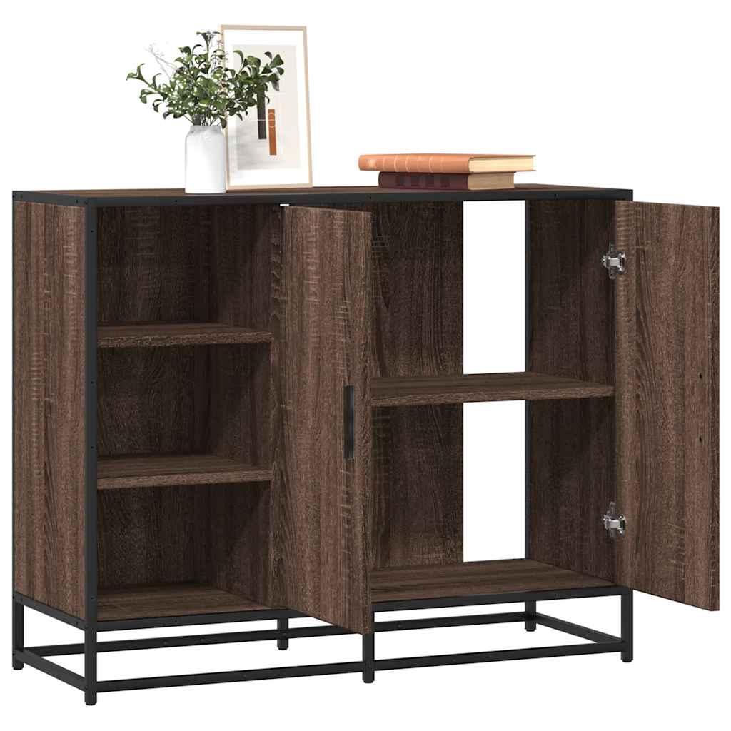Skænk 92x35x76 cm konstrueret træ brun egetræsfarve