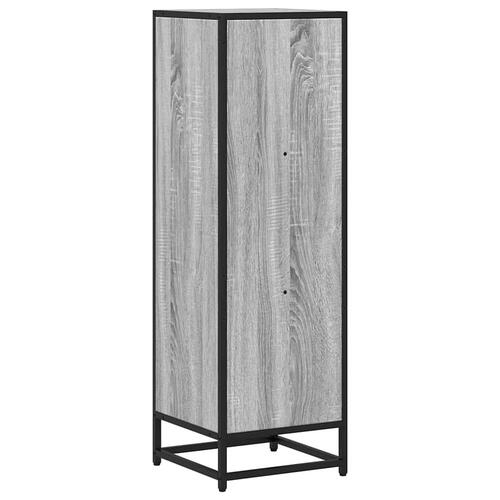 Bogreol 33,5x33x107,5 cm konstrueret træ grå sonoma-eg