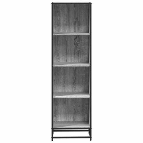 Bogreol 40x35x139 cm konstrueret træ grå sonoma-eg