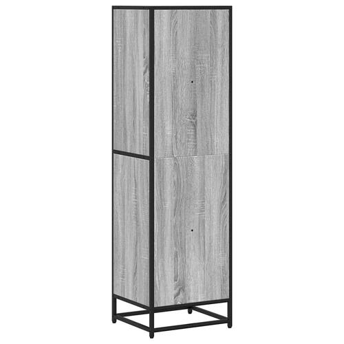 Bogreol 40x35x139 cm konstrueret træ grå sonoma-eg