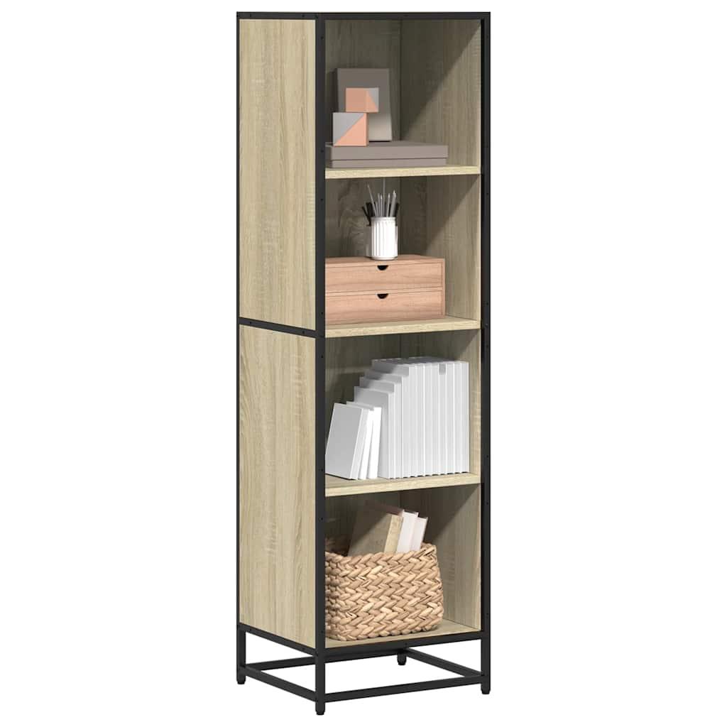 Bogreol 40x35x139 cm konstrueret træ sonoma-eg